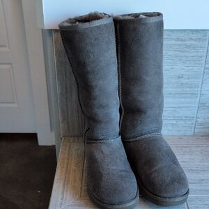 UGG Cozy Gray Suede Boots